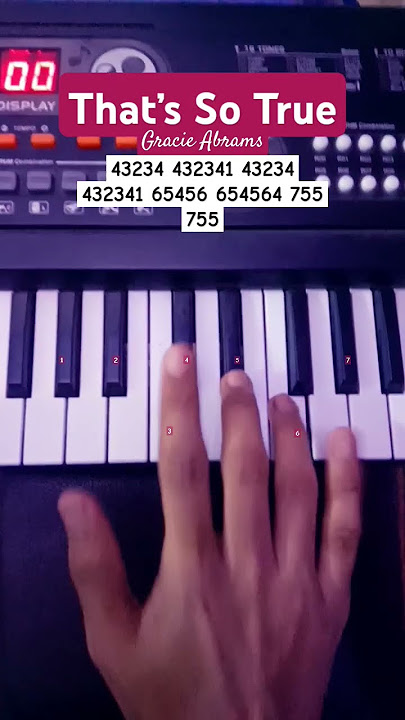 That’s So True - Gracie Abrams (Piano Tutorial) #tiktok #shorts