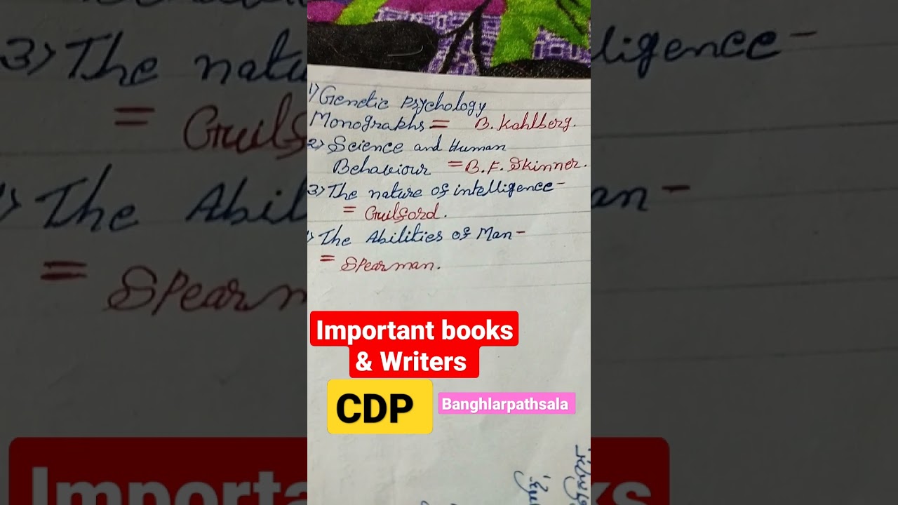 Important Books & Writers 