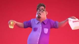 Grubhub ad but I zoom up on random things and the music is off timing