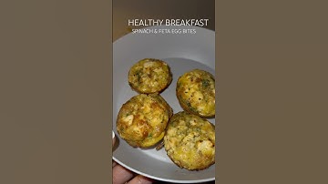 HEALTHY BREAKFAST | FETA & SPINACH EGG BITES #shorts #healthymeals #healthyeating #healthyrecipes