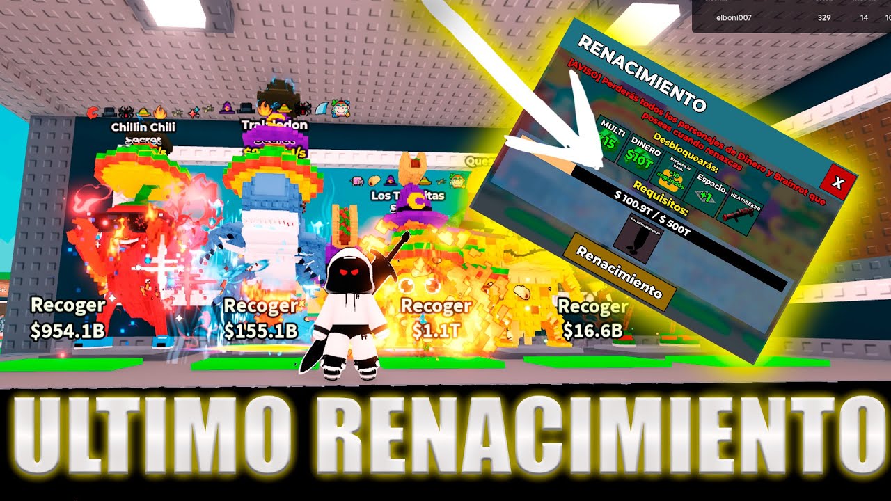 Cómo hacer el ultimo renacimiento en roblox roba un brainrot #roblox #