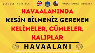 Havaalanında Kesin Bilmeniz Gereken Cümleler Kelimeler Kalıplar | #english #ingilizce