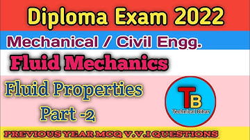 PART-2 Fluid Mechanics MCQ | Most Repeated MCQ Questions | Previous Year MCQ