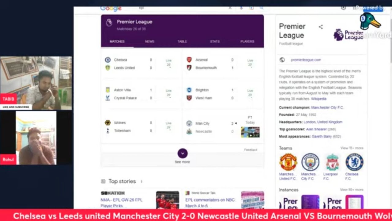 Premier League Matches Live Stream For Matchday 26 YouTube Premier League Matches Live Stream For Matchday 26 YouTube