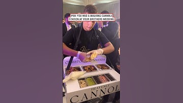 Cannoli Station at a Wedding 😍 (🎥: TT/ amandaessak)