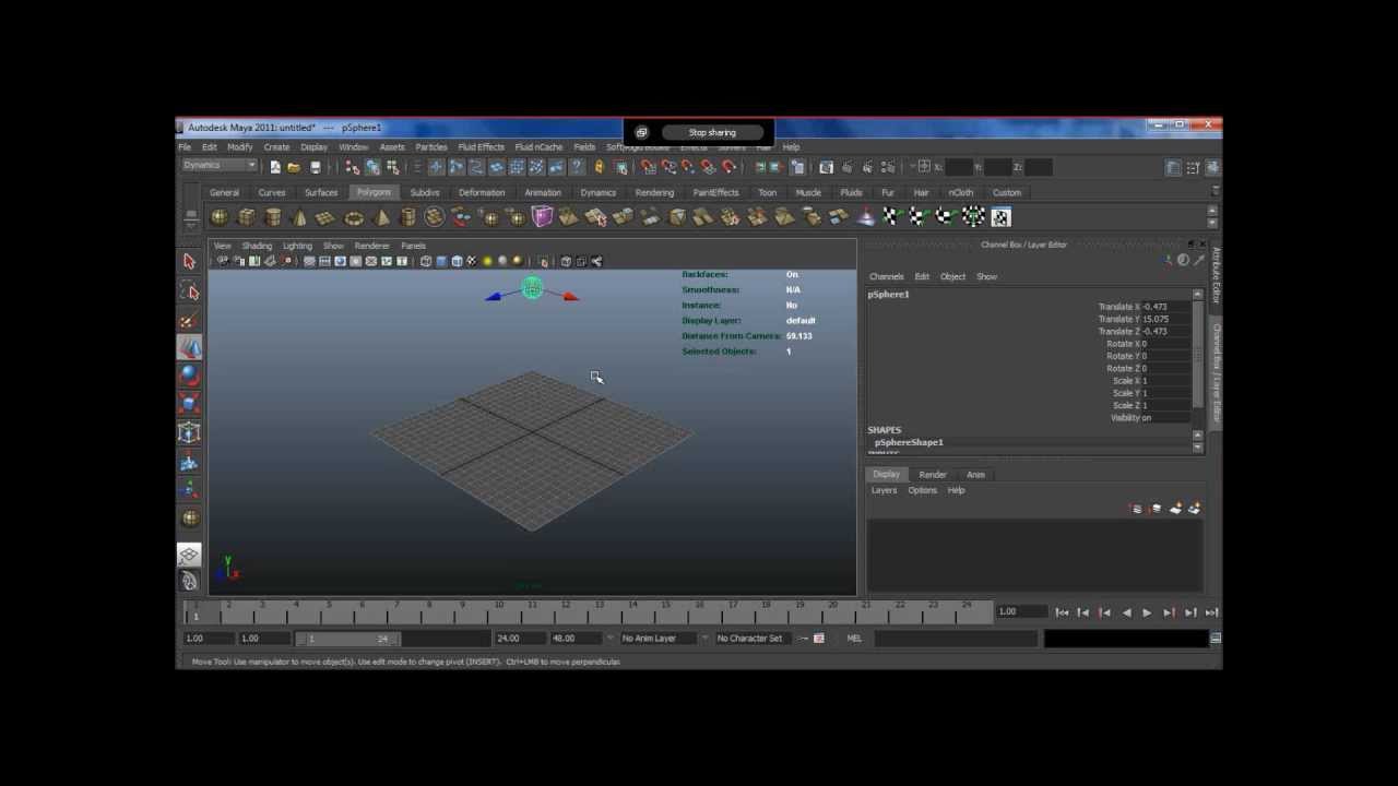 Maya Tutorials episode 6 animation (gravity active and passive ridgit ...
