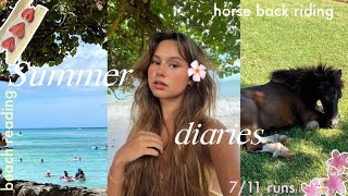 Summer diaries🍋horse back riding, reading on the beach, yummy desserts