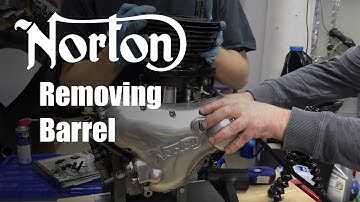 1972 Norton Commando Combat Rebuild (5) - removing the blown engine & barrel