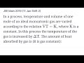 #jeemain2019 In a process, temperature and volume of one mole of an ideal monoatomic gas are varied 