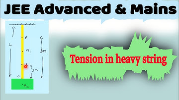 8) laws of motion | A uniform rope of length L and mass m1 hangs vertically from a rigid support.