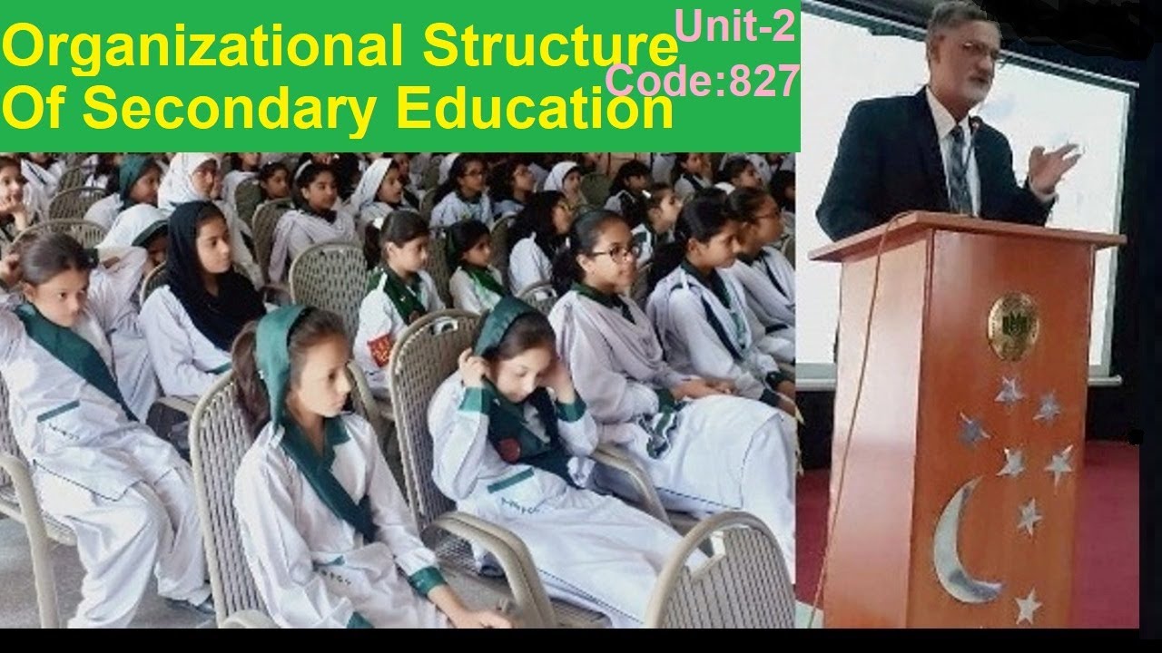 Organizational structure of secondary education unit 2 code 827 youtube