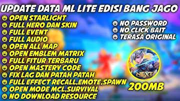 Data ML Lite Full Event Edisi Bang Jago 200Mb Update Patch Yin | ML Lite | ML Lite Patch Terbaru