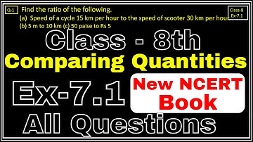 Class-8 Ex-7.1, Q1 to Q6 (Comparing Quantities) Chapter6 Math, New CBSE NCERT Book 2023-24