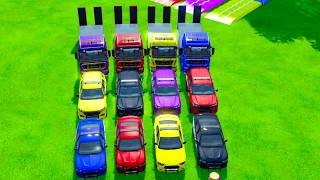 TRANSPORTING POLICE CARS,AMBULANCE,FIRE DEPARTMENT VEHICLES WITH MAN TRUCKS ! Farming Simulator 25