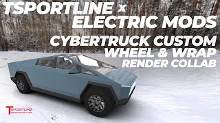 📲 T Sportline x Electric Mods App Collaboration on Customized Cybertruck Wheel & Wrap visualization screenshot 4