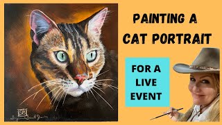 HOW TO PAINT A CAT PORTRAIT AT A LIVE EVENT- Suzanne Barrett Justis screenshot 1