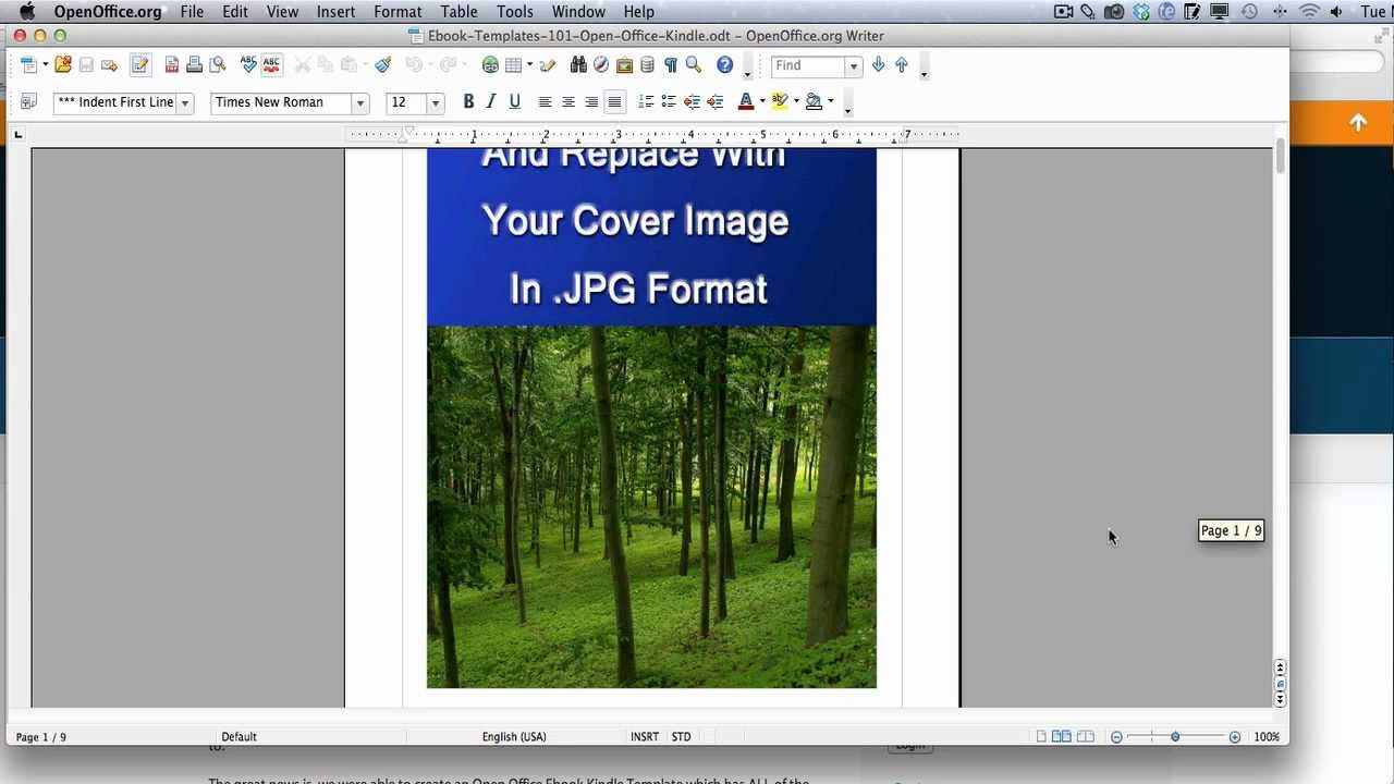 Open Office Kindle Ebook Template Overview Youtube