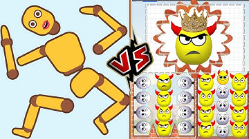 Draw to smash logic puzzle 🆚 ragdoll break destroy the bones gameplay part 2