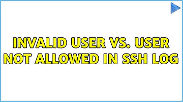 Ubuntu: Invalid User vs. User Not Allowed in ssh log
