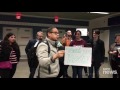 Keith Ellison greets his supporters after defeat at DNC