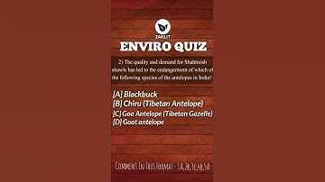 Enviro Quiz Part 71🏆Learn, Play & Win #environmentalscience #quiz