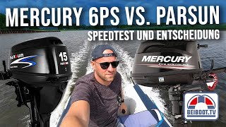 MERCURY 6PS vs. PARSUN 15PS | Aussenborder Testfahrt am Schlauchboot Honda Honwave T30