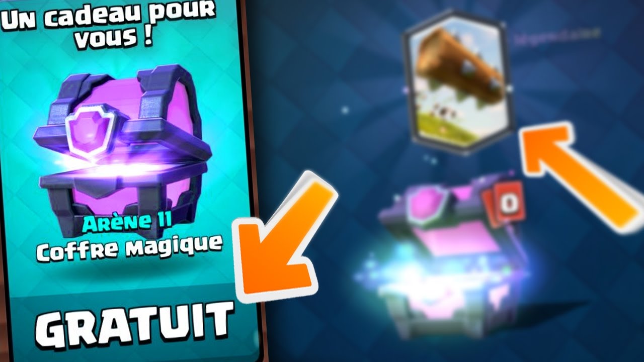 COFFRE MAGIQUE GRATUIT - PACK OPENING - CLASH ROYALE - YouTube