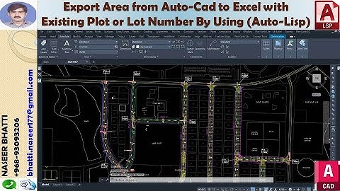 Export Area from Auto-Cad to Excel With Existing Plot or Lot Number (By Using Lisp)