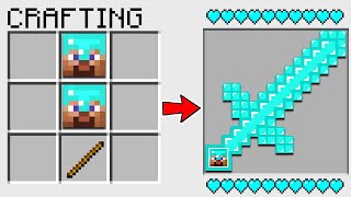 HOW TO CRAFT a PRO SWORD in MINECRAFT? SECRET RECIPE *WoW*