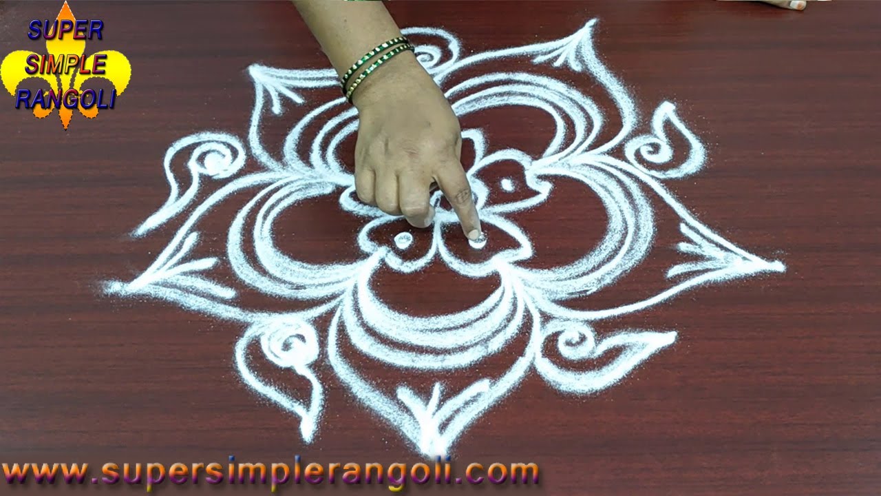 Hand Rangoli Designs Without Colours