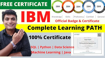 IBM Free Certification And Badges | Python Data Science Machine Learning Free Certificate
