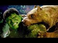 O incrível Hulk enfrenta dois pit monster e um poodle monster - Cena completa