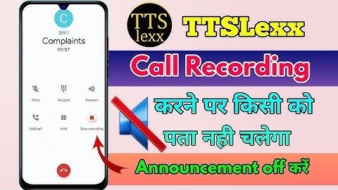 ttslexx app coll recording || ttslexx app use karke call announcement kaise band kare | 🤔