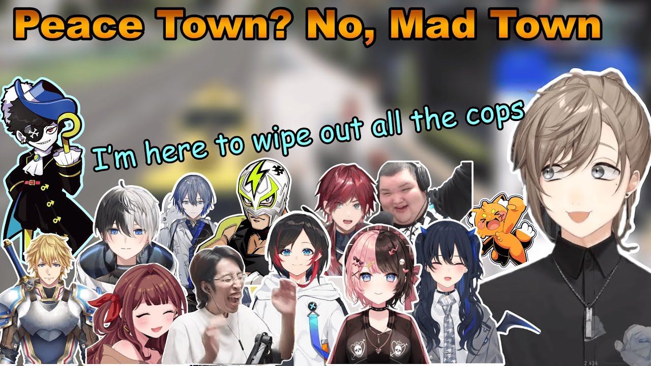 [Nijisanji/Vspo]Kanae’s gathering a crew to turn Peace Town into Mad Town [eng sub/kanae/GTA MADTOWN