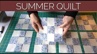 Constructing my Liberty fabric summertime quilt in the nick of time for summer naps (I hope)