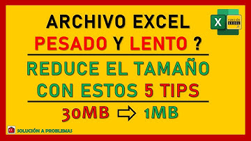 Cómo REDUCIR AL MÍNIMO el PESO de un ARCHIVO Excel
