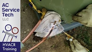 Brazing Copper Tubing to HVAC Service Valves with a Oxy Acetylene Cap N Hook Torch Tip!