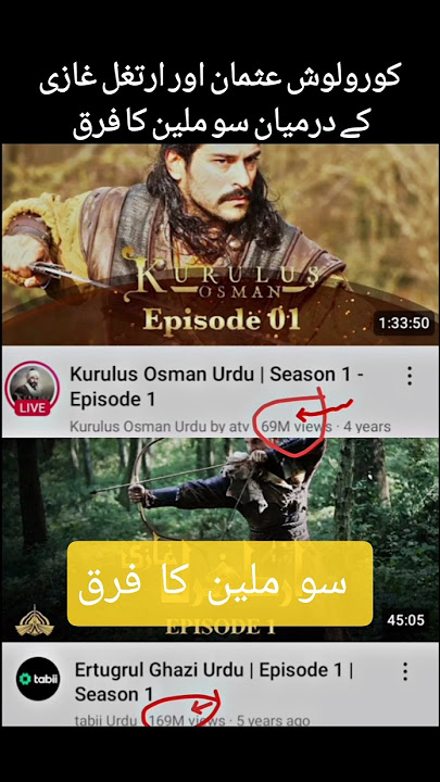 Osman or Ertughul ki first episode ma itna farq #kurulusosman #ertugrulgahzi #shorts