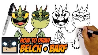 How To Draw Belch And Barf How To Train Your Dragon Youtube