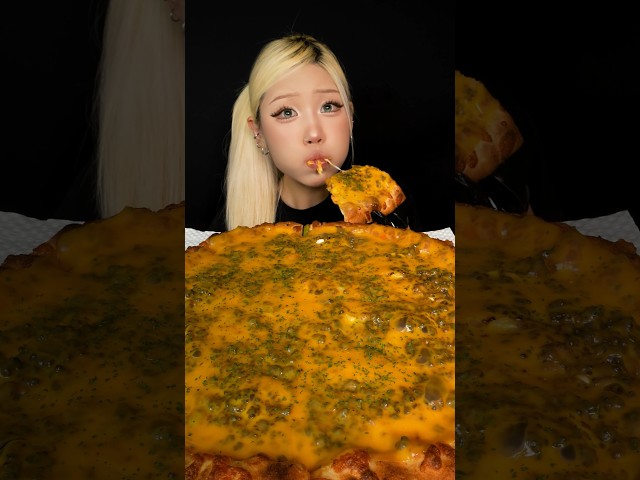 옐로우 치즈버거 피자 Yellow Cheeseburger Pizza MUKBANG ASMR
