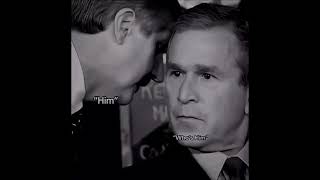 He is coming sir George Bush meme | Man speaking to other mans ear meme | #memetemps #georgebush