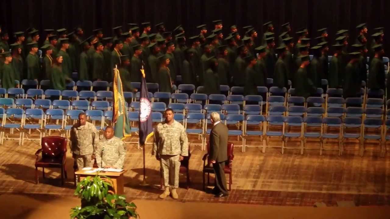 2014 Louisiana National Guard YCP Graduates Procession onto stage