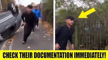 British Man Records Migrants Flipping Their Car And Fleeing The Scene In Broad Daylight!