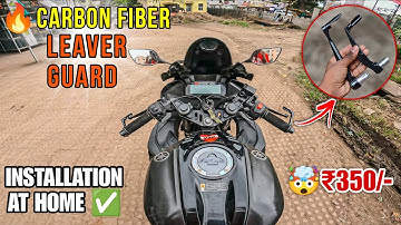 🔥 Carbon Fiber Lever Guard Installation on Yamaha R15 V3 | DIY at Home | Modified R15 V3 Accessories