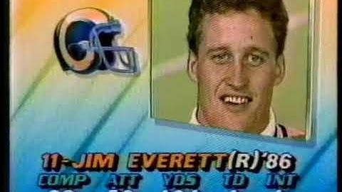 Dallas Cowboys vs Los Angeles Rams 1986 1st Half SNF Week 14