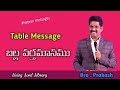 Profprakash gantelatable messages hebronhebron messagestelugu christian messages