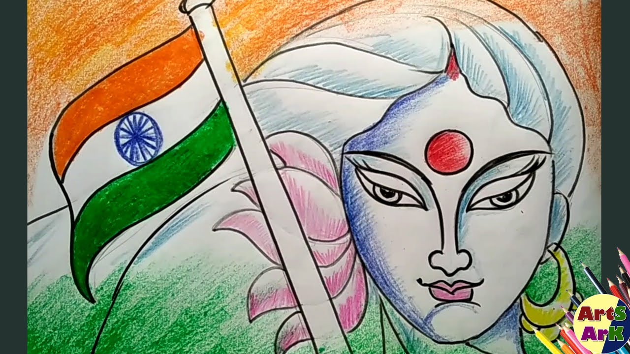 Drawings, Bharat Mata (detail), Page 9059, Art by Independent Artists-saigonsouth.com.vn