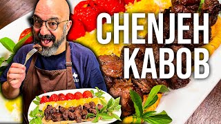 Persian Chenjeh Kabob (steak bites) - کباب چنجه اصیل ایرانی با دستور انگلیسی