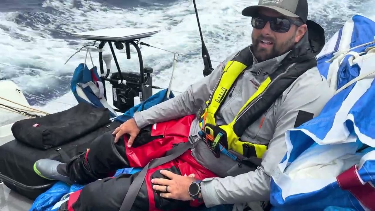Transpac 2025 Day 5 (Thursday July 10) - Garrett Brown driving fast