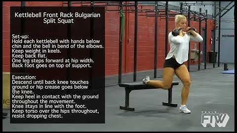 Kettlebell Front Rack Bulgarian Split Squat
